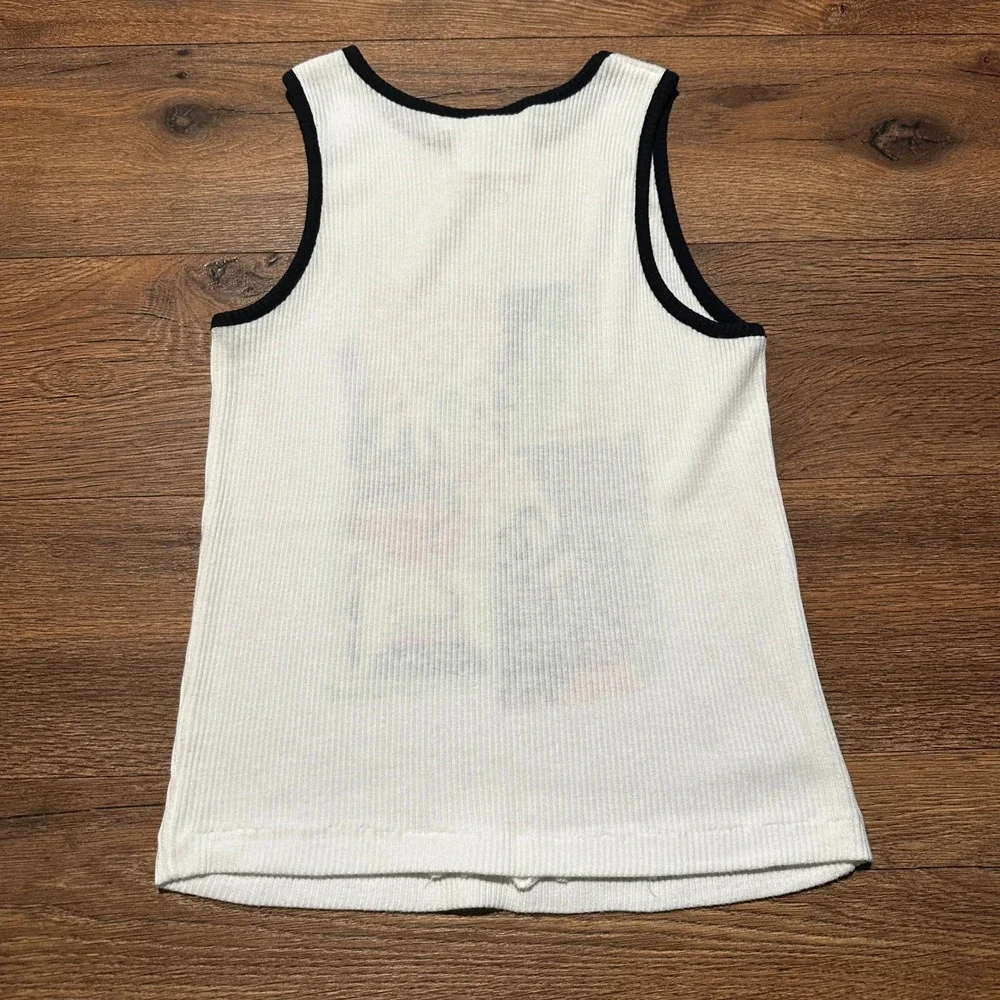 Vintage Laguna White Graphic Ribbed Tank Top Kids Size 12